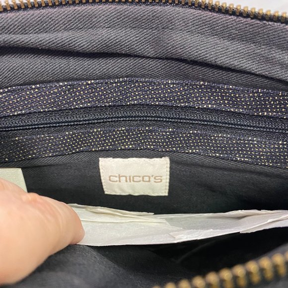 Chicos Beaded Clutch Wristlet Purse Pouch Zip Top NWT - Picture 13 of 14